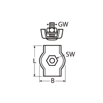 Draadklem simplex 5 mm RVS-316