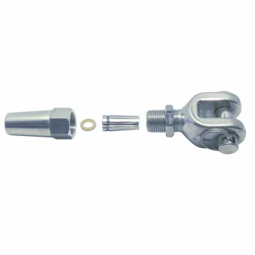 Draadterminal snelverbinder met gaffel 8 mm RVS-316