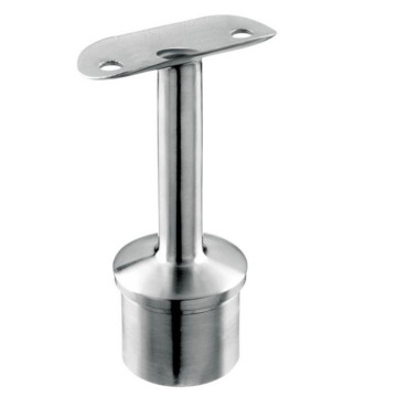Railingsteun met kabeldoorvoer 48,3 x 2,0 mm voor ligger 48,3 mm RVS-316 mat geslepen model 0711