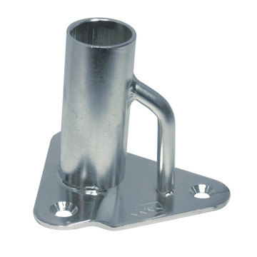Relingvoet driehoek verhoogd 3 graden, 25mm RVS-316 (A4)