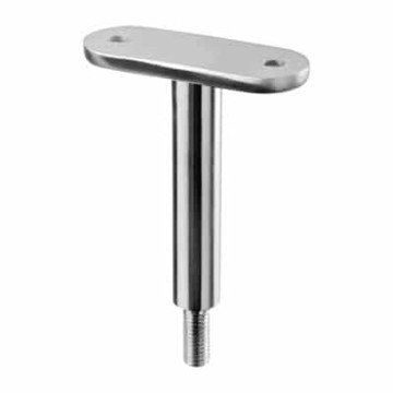 Railingsteun M10 ligger vlak RVS-304 mat geslepen model 0810