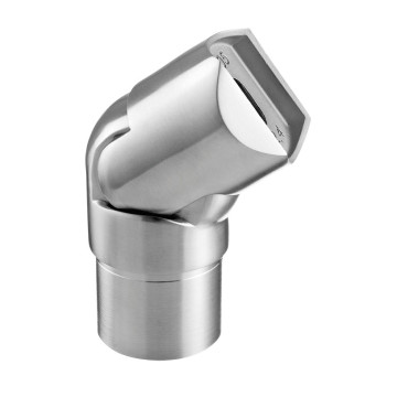 Buisadapter variabel 42,4 x 2,0 mm voor ligger 42,4 mm RVS-316 mat geslepen model 0776