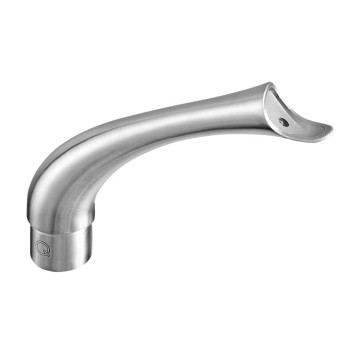 Buissteun gebogen 42,4 x 2,0 mm voor ligger 42,4 mm RVS-316 mat geslepen model 0706
