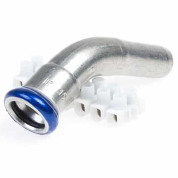Insteekbocht 45 graden, 88,9 mm, M-V RVS-316 (A4)