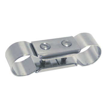 Buisverbinder, dubbele klem, 22mm RVS-304 (A2) Buisverbinder, dubbele klem, 22mm RVS-304 (A2)
