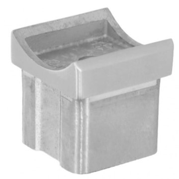 Buisadapter 40 x 40 x 2,0 mm voor ligger 42,4 mm RVS-304 mat geslepen model 0725