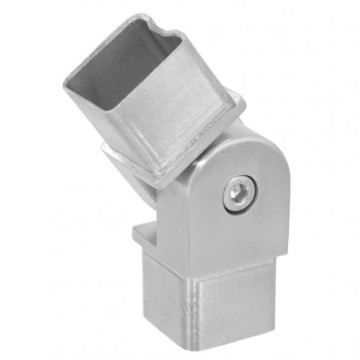 Buisverbinder voor koker 40 x 40 x 2,0 mm verstelbaar RVS-304 mat geslepen model 0301