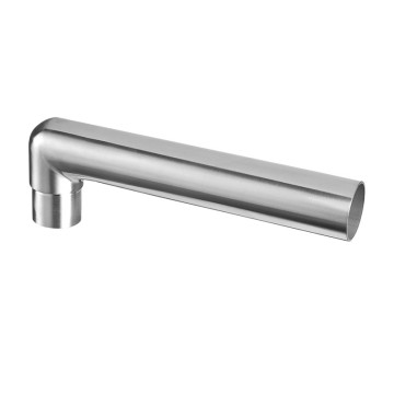 Korte-hoekverbinder voor buis 33,7 x 2,0 mm vast RVS-304 mat geslepen model 0306