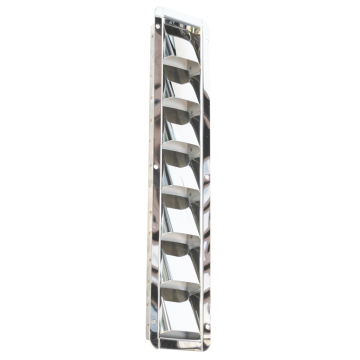 Ventilatierooster met vaste schoepen, 327x76mm RVS-316 (A4)