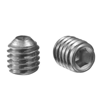 Stelschroef met binnenzeskant en kratereind, M6 x 10 mm, QS-92, A4-70 RVS-316
