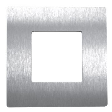 Schijf 80 x 80 x 4 mm gat 40 x 40 mm RVS-304 mat geslepen