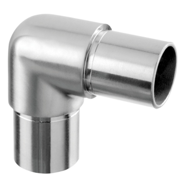 Hoekverbinder voor buis 33,7 x 2,0 mm vast RVS-304 mat geslepen model 0303
