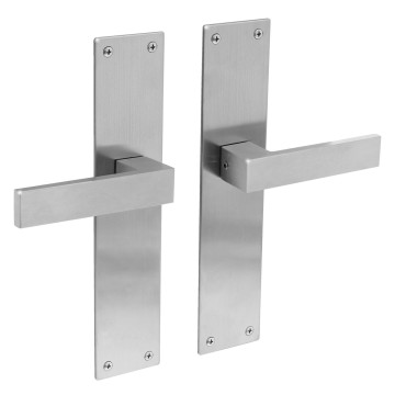 Intersteel Deurkruk Amsterdam met schild 250x55x2mm blind rvs geborsteld