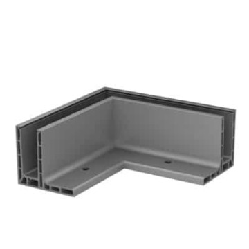 Hoekbevestiging Easy Glass Smart buitenhoek, topmontage, model 8221, aluminium (geanodiseerd)