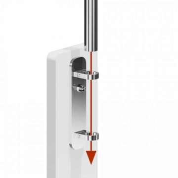 Balustersteun buis 48,3 mm RVS-304 mat geslepen model 0557