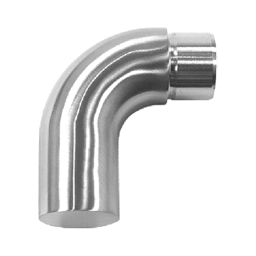 Afsluitbocht vlak buis Ø 42,4 x 2 mm RVS-304 mat geslepen