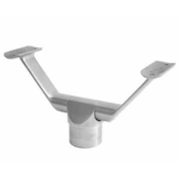 Dubbele railingsteun 48,3 x 2,0 mm voor ligger 48,3 mm RVS-316 mat geslepen model 0694