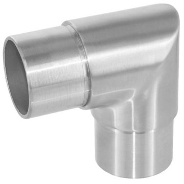 Buisverbinder 90 graden voor buis 60,3 x 2,0 mm vast RVS-316 mat geslepen model 0301