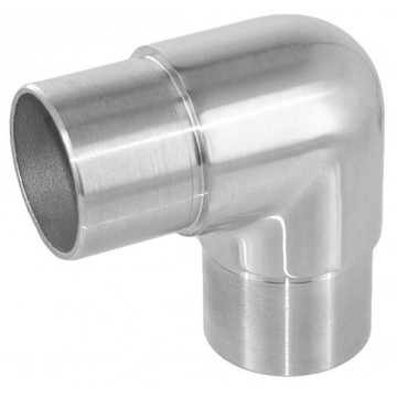 Buisverbinder 90 graden voor buis 60,3 x 2,0 mm vast RVS-304 mat geslepen model 0301