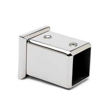Muur flens 90° voor vierkant buis 20 x 20 mm Erni RVS-304 glanzend gepolijst Muur flens 90° voor vierkant buis 20 x 20 mm Erni RVS-304 glanzend gepolijst