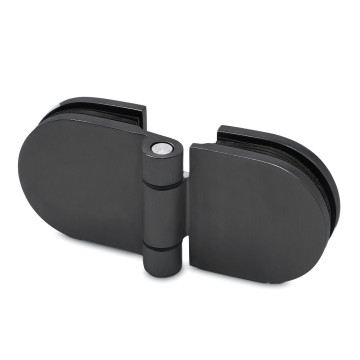 Glasdeurscharnier Aksun glas/glas RVS-304 zwart