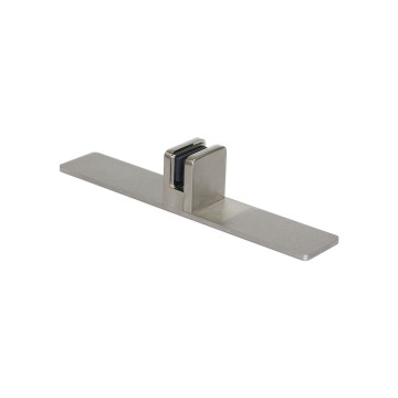 Mobiele balieschermbasis vlak L Hertine excl. glas RVS-304 mat geslepen