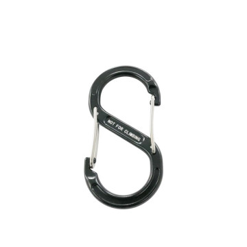Dubbele snapsluiting 80 mm aluminium zwart