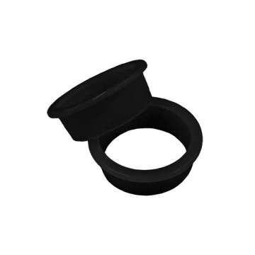 Kunstof geleide ring plat zwart