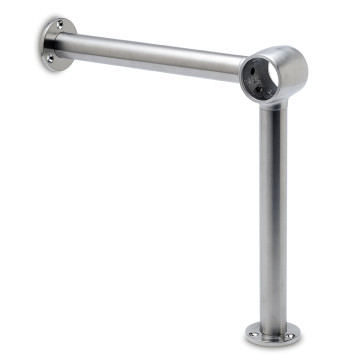 Voetsteun Eudora voor buis Ø 38,1 mm zamak RVS look