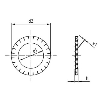 Tandveerring A 10,5 mm DIN 6798 RVS A5 (1000 stuks)