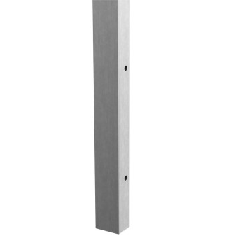 Easy Glass View muurprofiel lengte 5000 mm voorzijde model 6830 aluminium mat geslepen