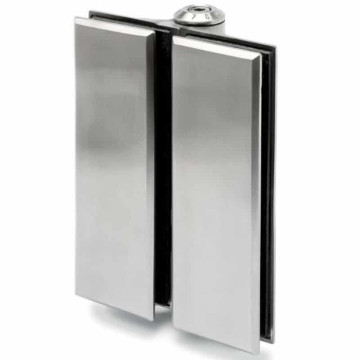 Glasdeurscharnier voor glasdikte 8 - 12,76 mm RVS-304 mat geslepen model 1001