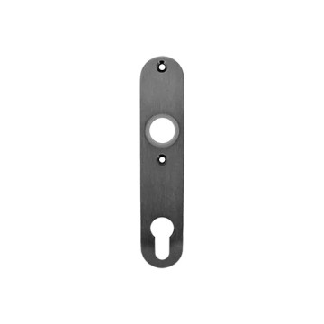 Handgreepplaat massief voor slot afstand 72 mm mat geslepen RVS-304