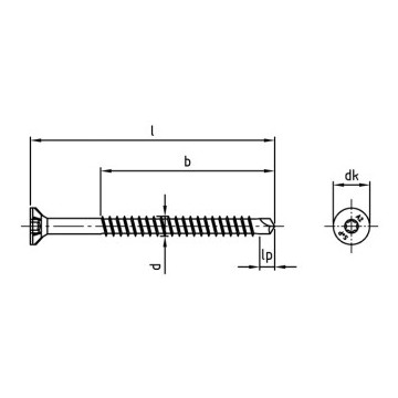 Zelfborende houtbouwschroef Super-Drill Seko 4,5 x 25/18 mm Art. 9040 RVS A2-50 TX20 (200 stuks)