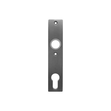 Handgreepplaat massief voor slot afstand 72 mm mat geslepen RVS-304