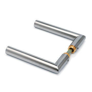 Deurkruk set, L-model Goverdien RVS-304 mat geslepen