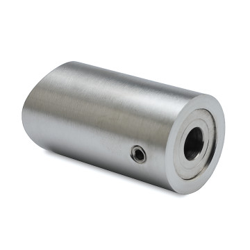 Vlakke adapter Sarleen voor buis Ø 25,4 mm zamak RVS look