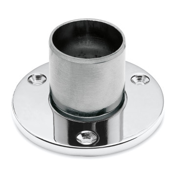 Muur en vloer flens Walda voor buis Ø 50,8 mm zamak chroom look