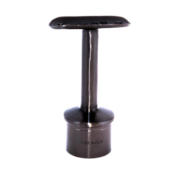 Railingsteun 42,4 x 2,0 mm voor ligger 42,4 mm RVS-316 antracietgrijs model 0342