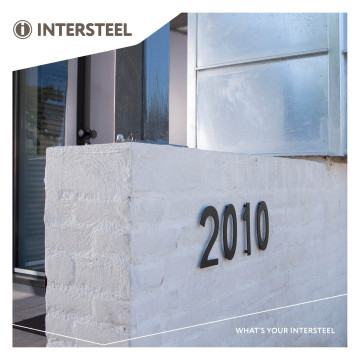 Intersteel Huisnummer 1 rvs mat zwart