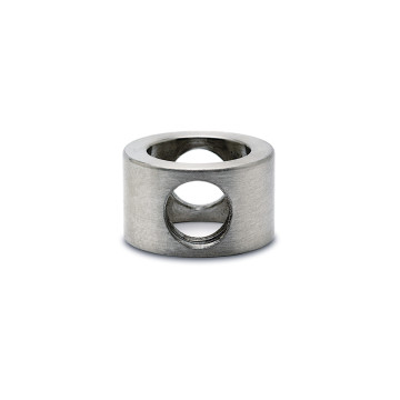 Adapter voor middensteun Bootje voor staf 10 mm RVS-304 mat geslepen