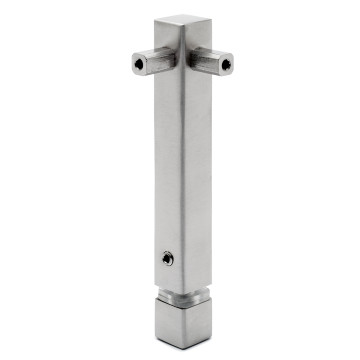 Mini-Rail steun Adwine hoeksteun voor koker 8 x 8 mm zamak RVS look
