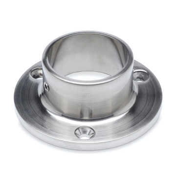 Muur en vloer flens Wally voor buis Ø 25,4 mm zamak RVS look