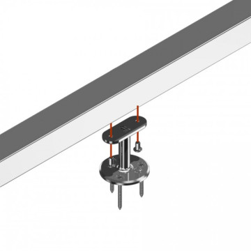 Huismerk railingsteun vlak RVS-304 mat geslepen model 0708