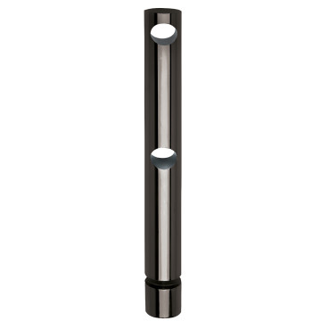 Dubbele middensteun voor montage op glas Finnja voor staf 10 mm zamak zwart
