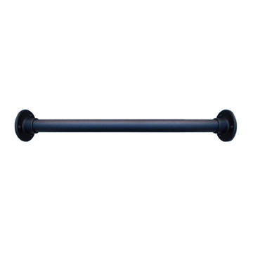 RVS garderobestang 42,4 mm fijnstructuur zwart