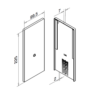 Eindkap Easy Glass Strong topmontage voor trapopgang 225 x 99,5 mm model 8613 aluminium (onbewerkt)