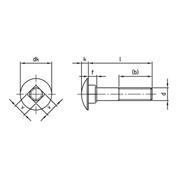 Slotbout M16 x 50 mm DIN 603 RVS A4-50 (25 stuks)