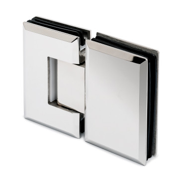Glasdeurscharnier, verstelbaar Tatum glas/glas Glas 180° RVS-304 glanzend gepolijst
