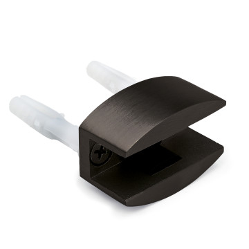 Glasdeurgeleider vloerbevestiging Lale voor glasdikte 8 - 13,52 mm RVS-304 zwart